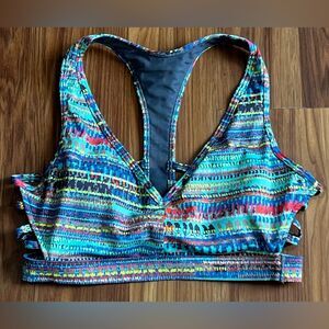 Victoria’s Secret  Sport strappy back sports bra abstract colorful Size S